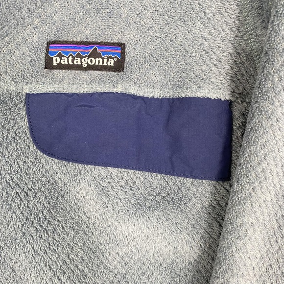 Patagonia Jacket Womens XL Blue Polartec ThermalPro Fleece Quarter Snap Pullover - Picture 3 of 13